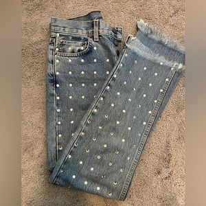 carmar denim rhinestone jeans